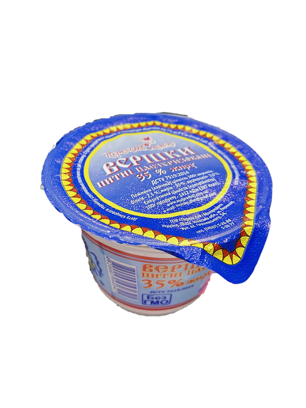 Вершки ПЕРЕЯСЛАВ МОЛОКО пастеризовані 35%, 250г